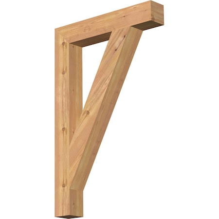 Ekena Millwork Traditional Block Smooth Bracket, Western Red Cedar, 3 1/2"W x 22"D x 34"H BKT04X22X34TRA05SWR